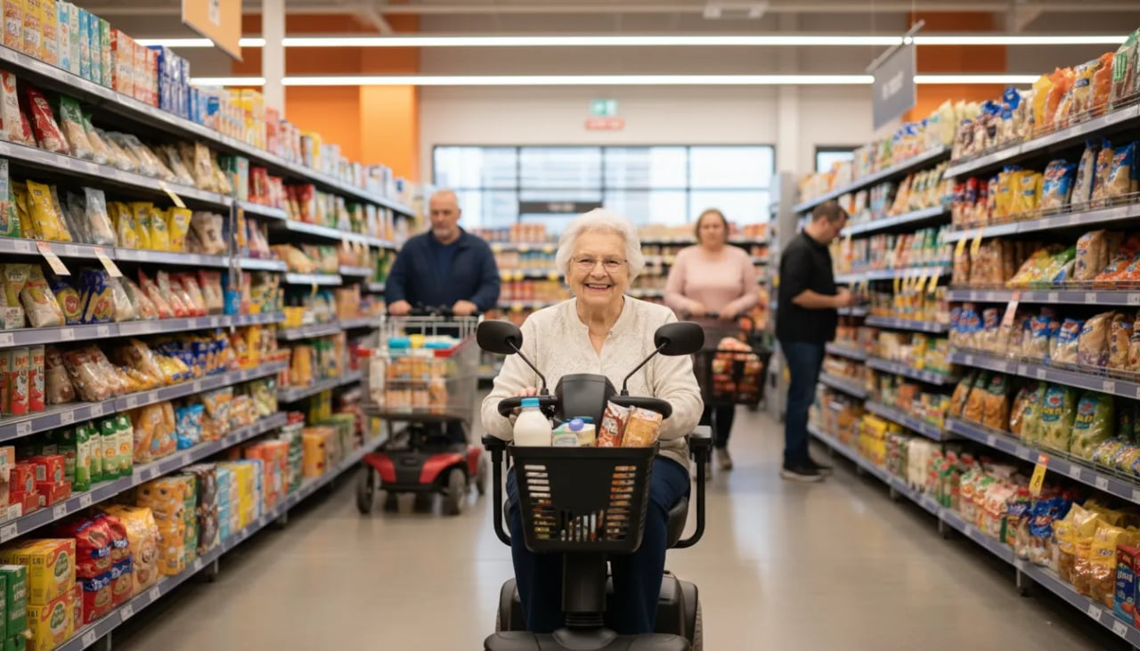 Mag je met scootmobiel de winkel in? Praktisch Cover